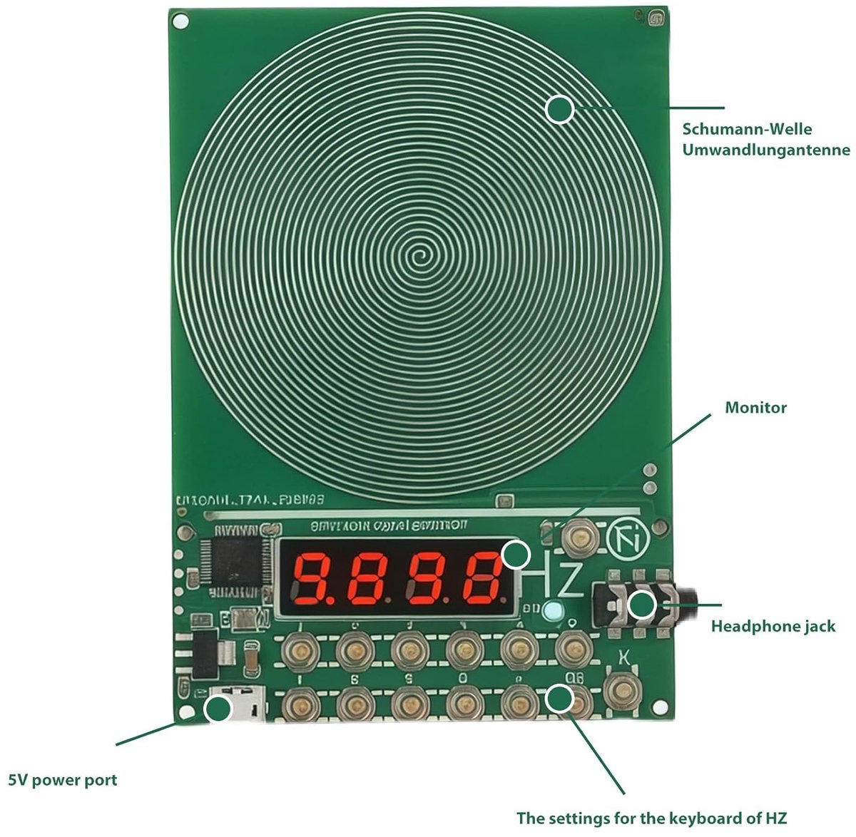 Schumann resonantiegenerator 7,83 Hz - sinusgolvengenerator met display - instelbare frequentie - ShopVlot