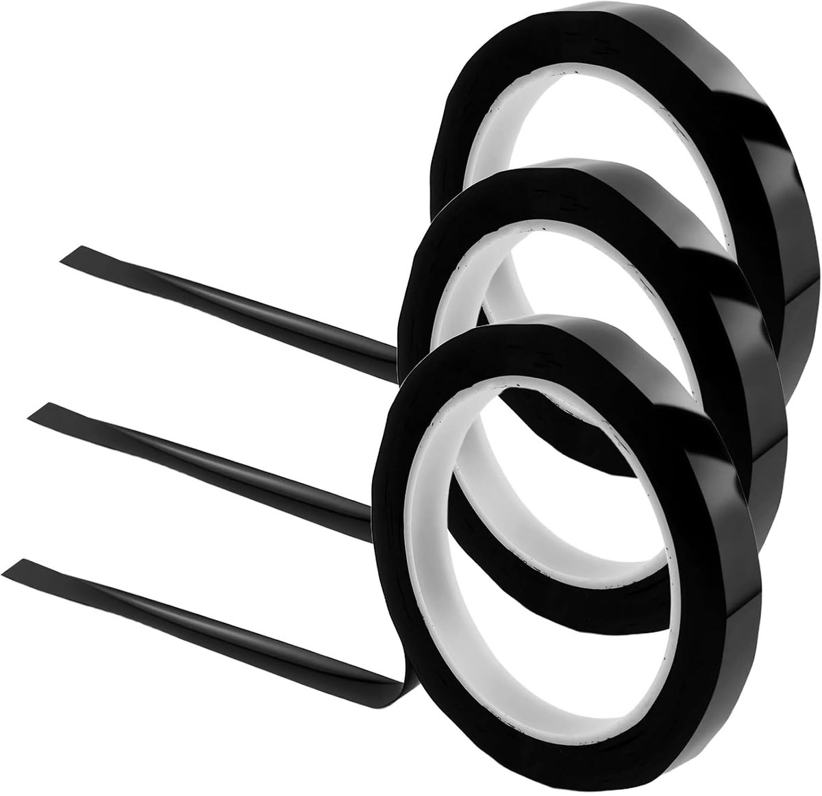 Witbord tape 12 mm x 66 m - zwart - sterke PET tape - ideaal voor schoolprojecten - ShopVlot