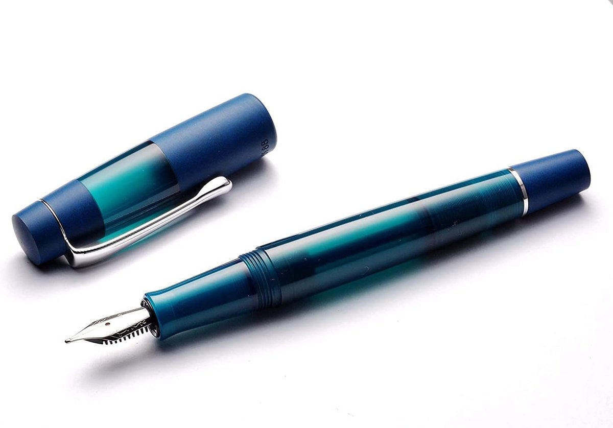 Vulpen Fine Nib - Blauw - Eboniet en acryl - Soepel schrijfcomfort - ShopVlot
