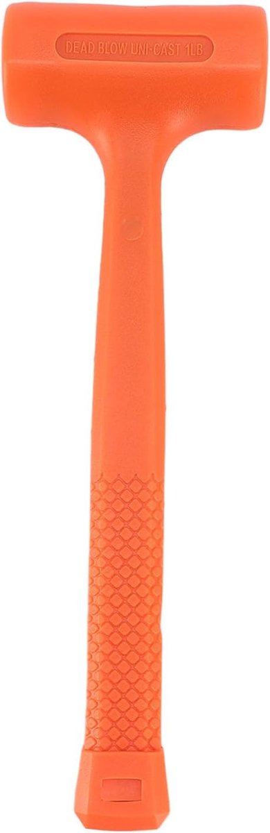 Deadblow hamer - neon oranje - schokbestendig rubber - ideaal voor delicate oppervlakken - ShopVlot
