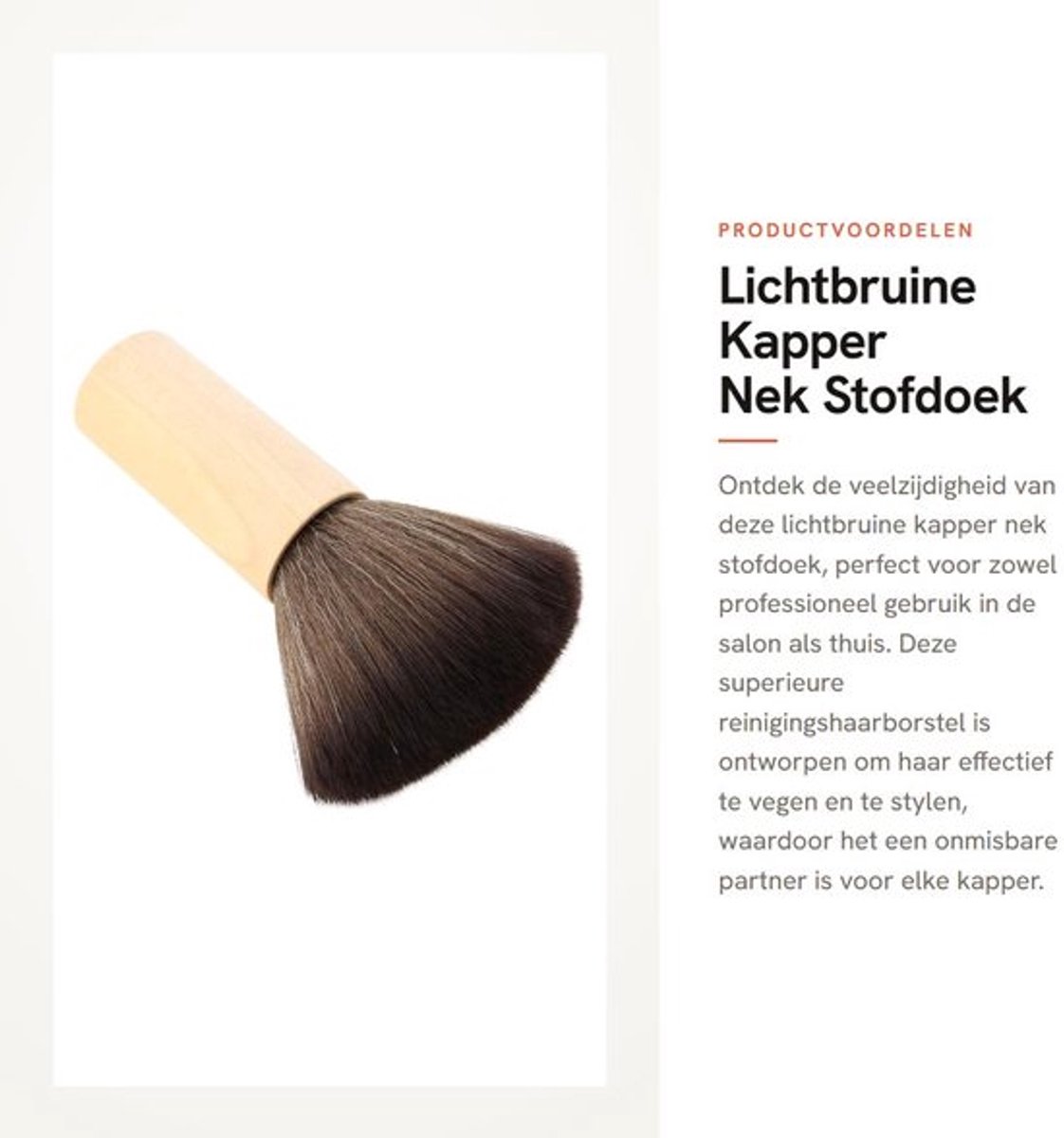 Nekdoek Professioneel Gebruik - Reinigingsborstel - Superzacht Vezelhout - Duurzaam - Praktisch in Gebruik - Geschikt voor Salon en Thuis - Haardoek