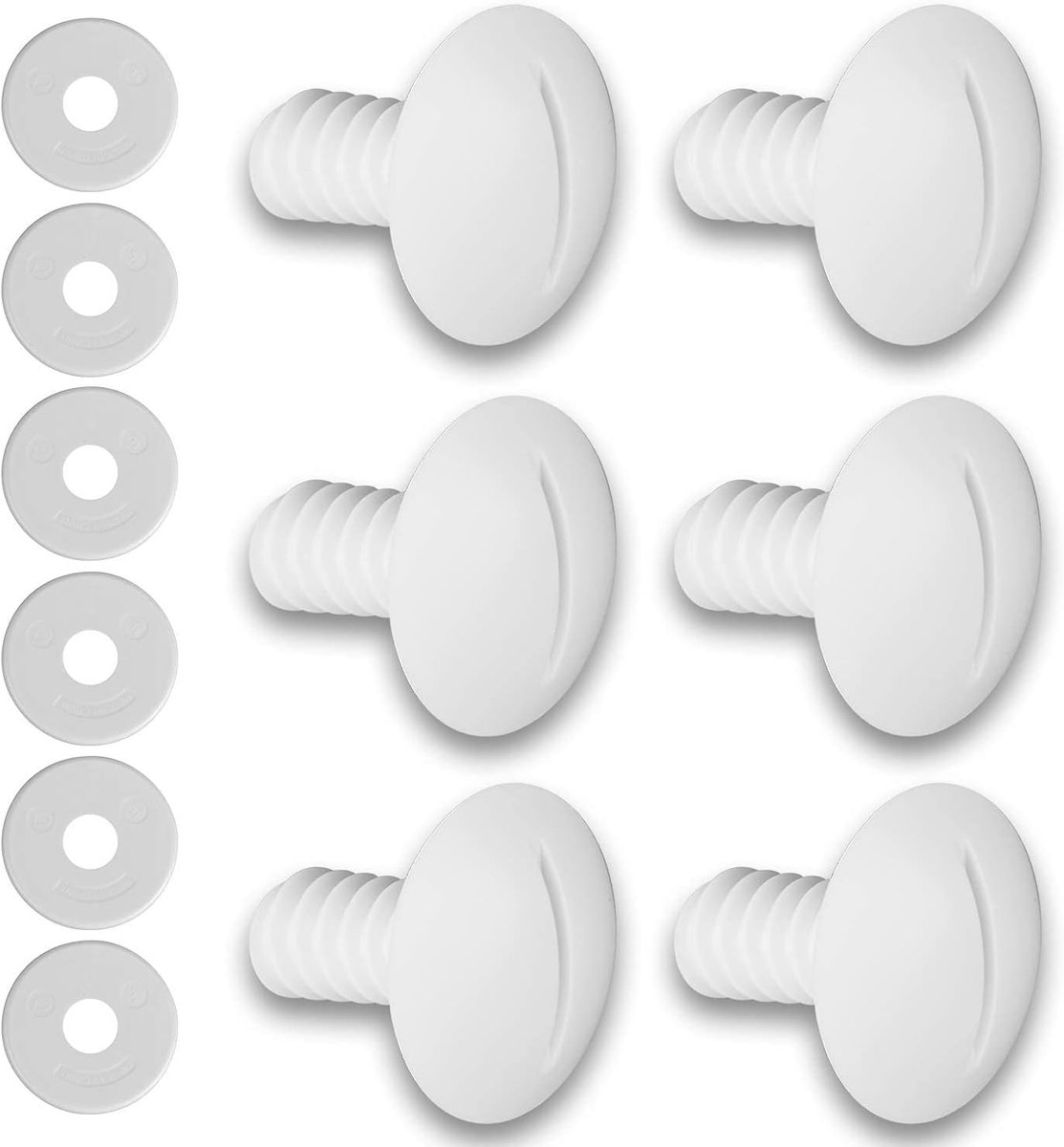 Plastic wielscrews voor Polaris zwembadreiniger 180/280 - 6 stuks + 6 ringen - Eenvoudige installatie - ShopVlot