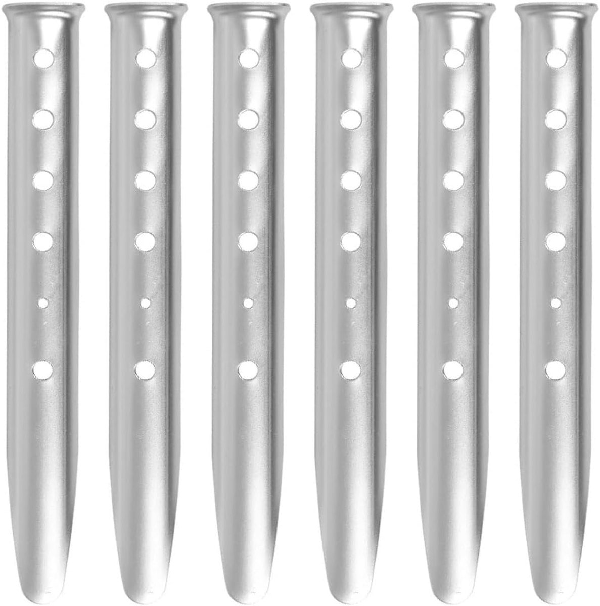 Tentpinnen set van 6 - 31 cm - metalen zware uitvoering - sterke grip - ideaal voor camping en strand - ShopVlot