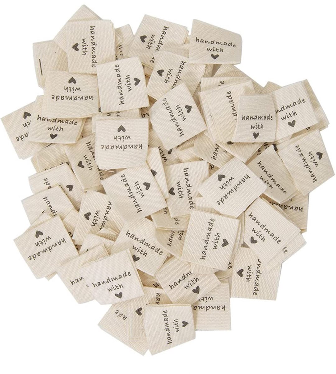 Solidchoice - 100 Stuks Handmade Labels voor Textiel en DIY Projecten