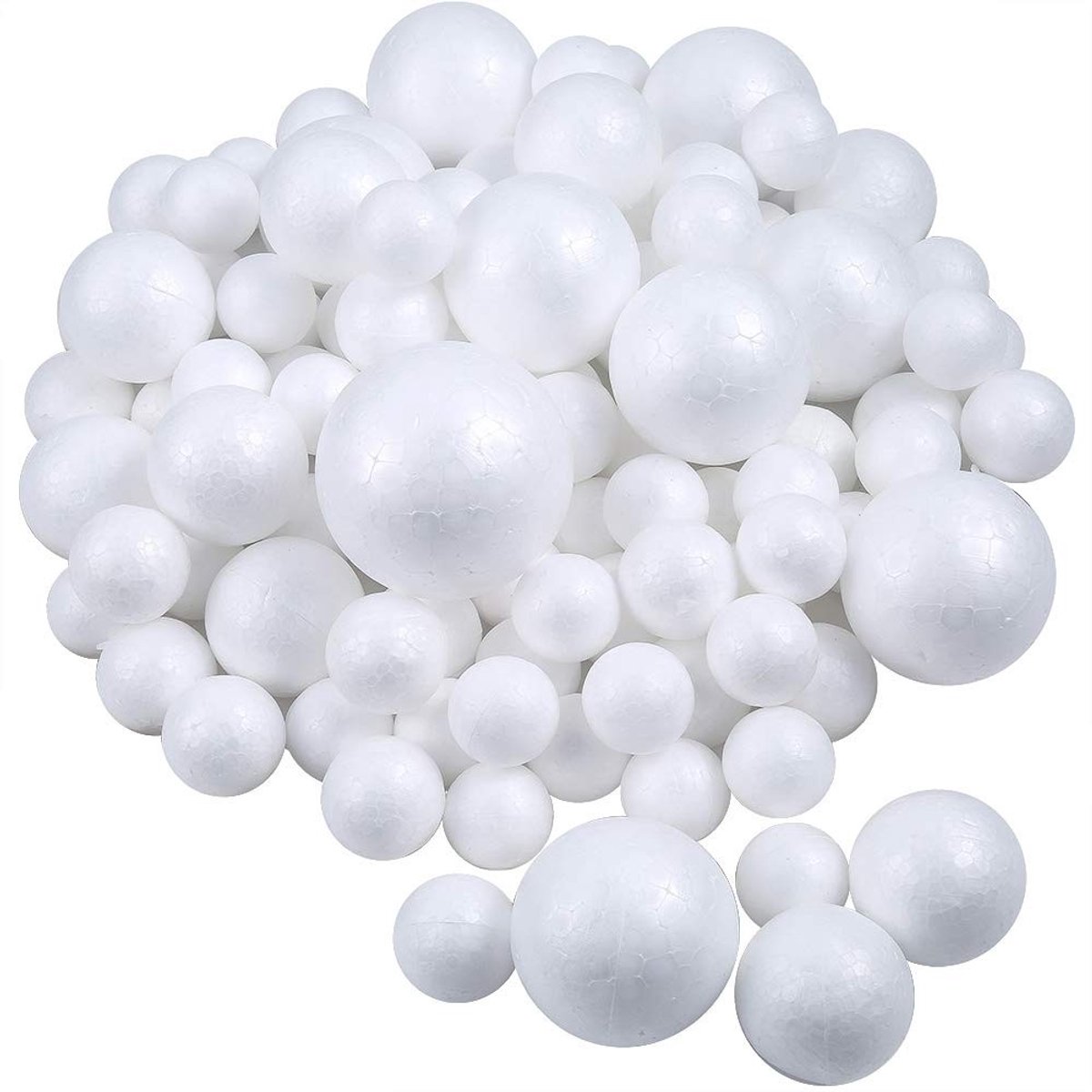 Solidchoice - Set van 100 Witte Foam Ballen voor DIY Creaties