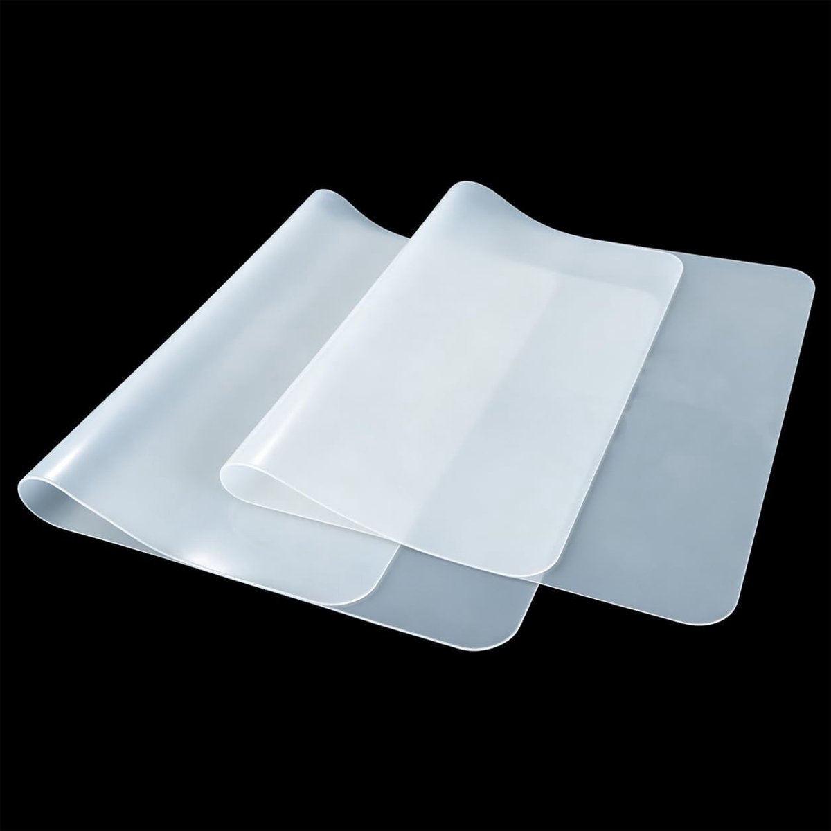Transparante siliconen mat 2 stuks - veelzijdig - antislip - ideaal voor keuken en badkamer - ShopVlot