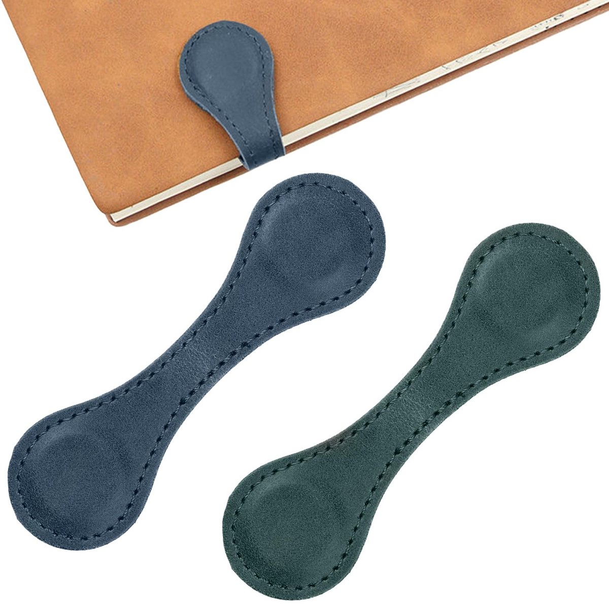 Solidchoice - Set van 2 Handgemaakte Magnetische Boekenleggers Vintage