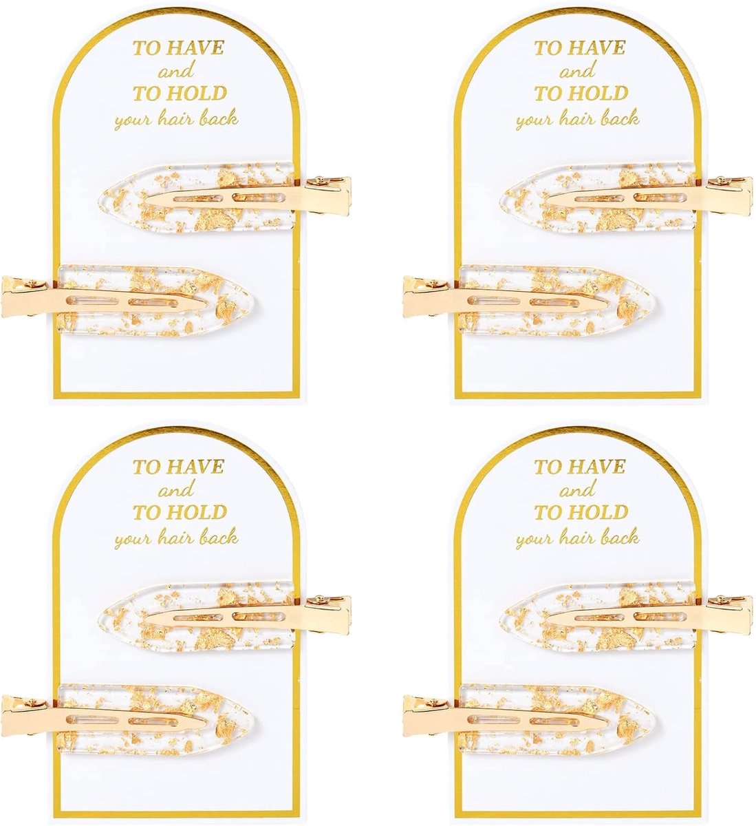 Haarspelden 8 Stuks - Acrylhars Platte Clips - Geen Vouwen - Ideaal voor Make-up en Haarstyling - ShopVlot