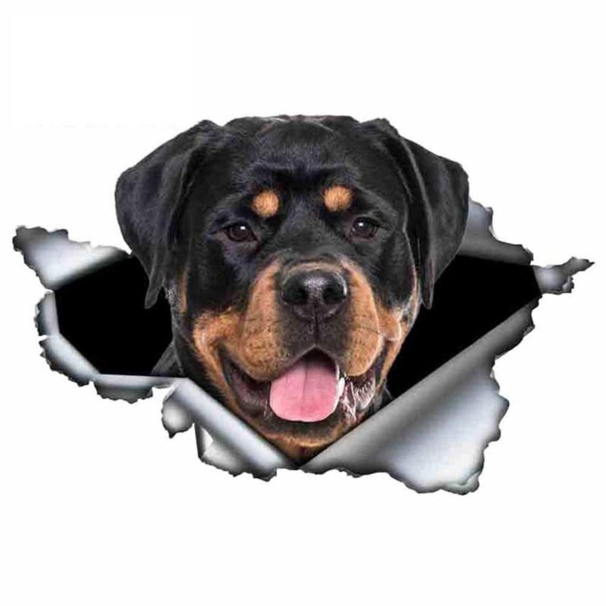 Solidchoice - Waterdichte 3D Rottweiler Sticker voor Laptop en Auto
