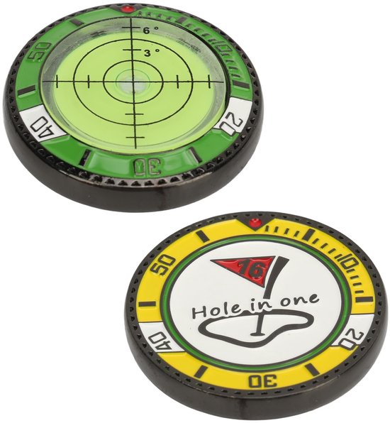 Golfbal Marker Lezer - Putt-hulpmiddel - Draagbaar - Horizontale Bubbel - Accessoire - Precisie - Geschikt Voor Golf - Groen - Dubbele Zijde - Accessoires - Putt-hulpmiddel - Bal Marker - Bellenniveau van Merkloos — afbeelding 4