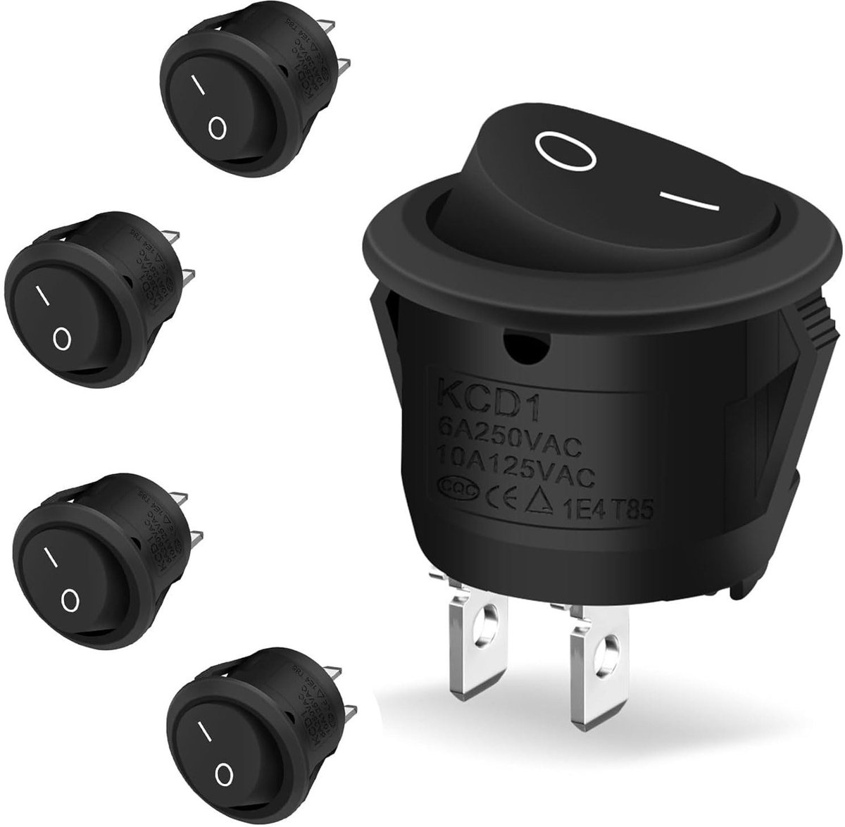 Solidchoice - Set van 5 Mini Rocker Switches met On/Off Functie