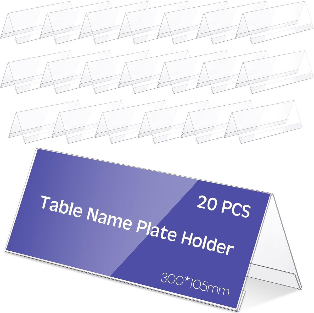 Solidchoice - 20 Stuks Acryl Tafelnaam Plaatjes, Herbruikbare Naamlabels