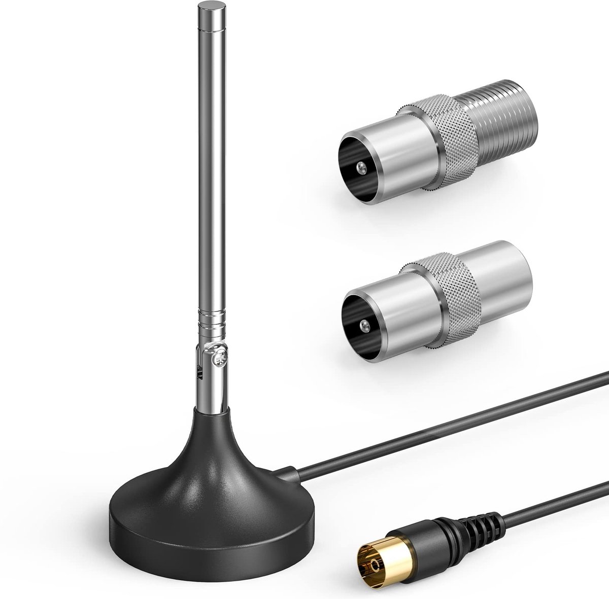 Solidchoice - DAB+/FM Binnenantenne met Magnetische Basis en Draagbaar Ontwerp