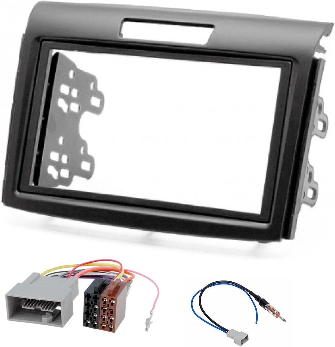Radio panel kit 2-din - zwart - passend voor Honda CR-V 2012-2017 - eenvoudig te installeren - ShopVlot