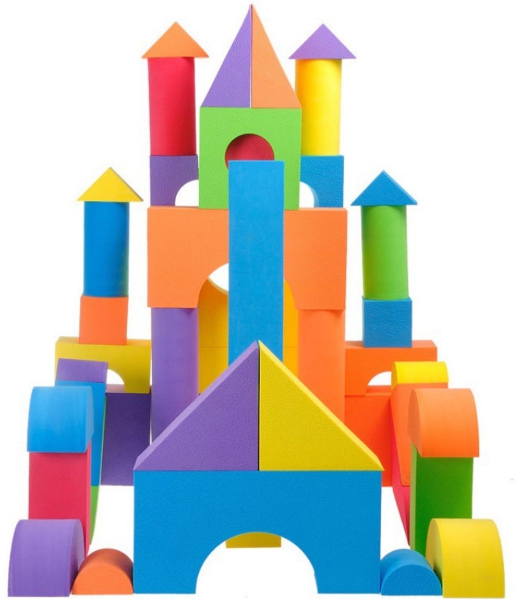Solidchoice - Set van 30 Zachte Stapelblokjes voor Kinderen