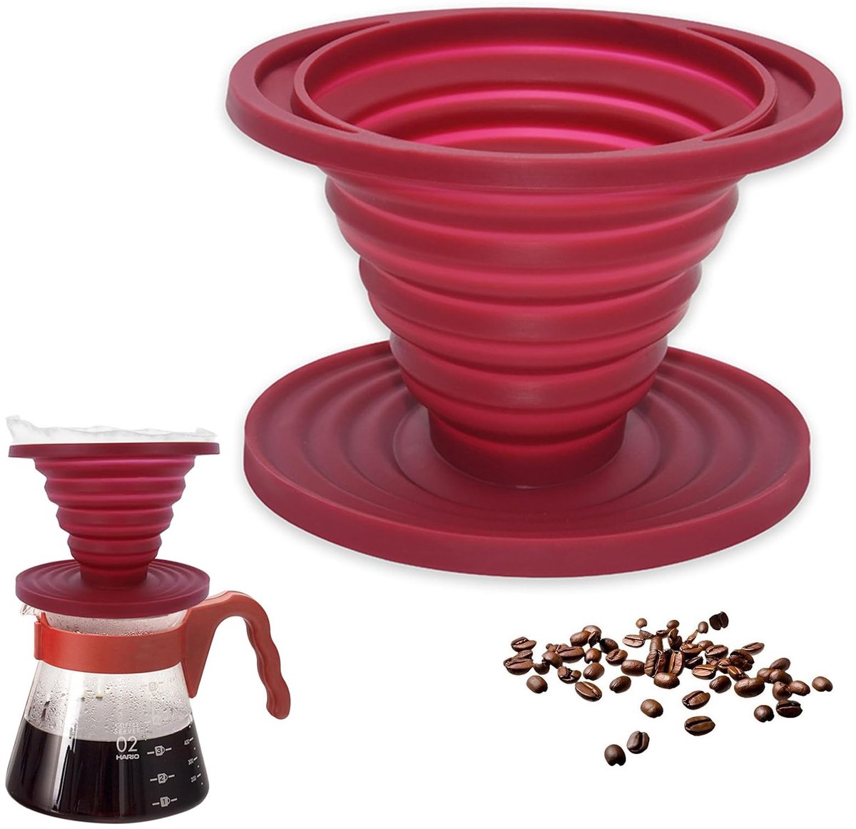 Solidchoice - Opvouwbare Koffiedruppelaar van Siliconen voor Camping en Thuis