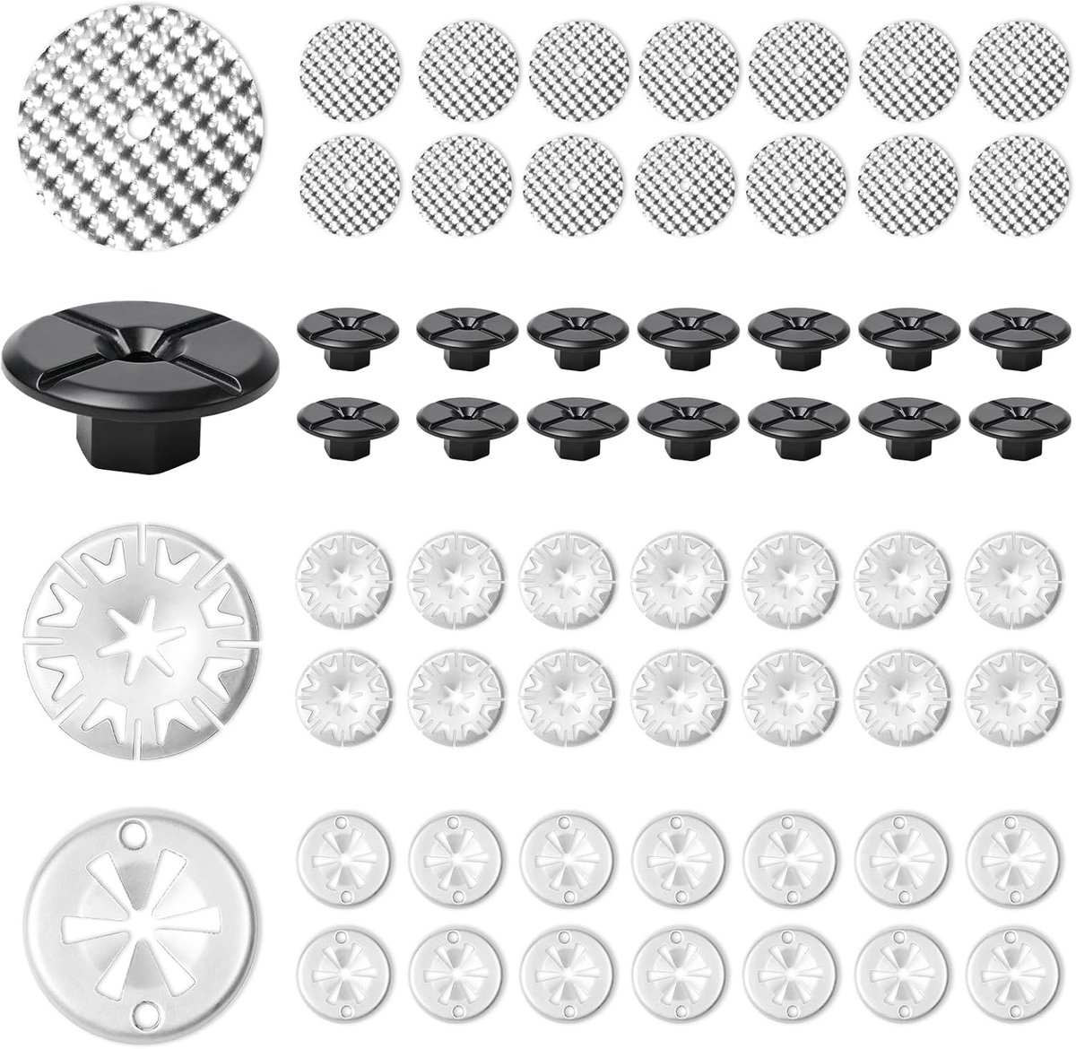 Hittebeschermingsplaten reparatieset 60 stuks - 30 mm en 50 mm klemschijven - vervangingsset voor motorbescherming - ShopVlot