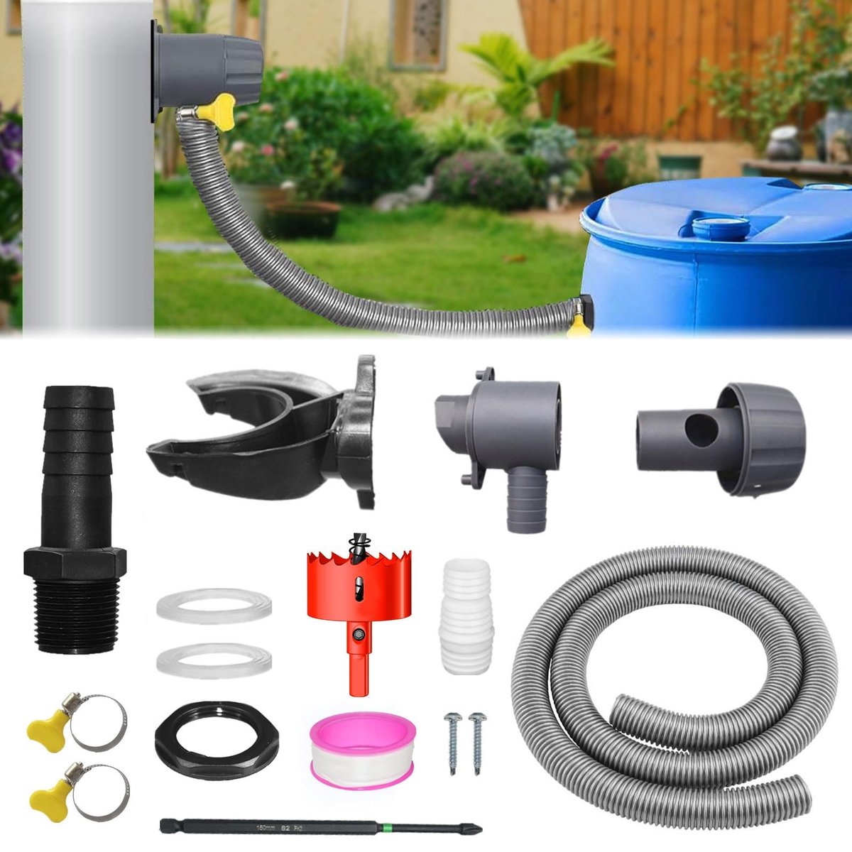 Solidchoice - Regenwater Collector Set voor Afvoerpijpen 70-110 mm