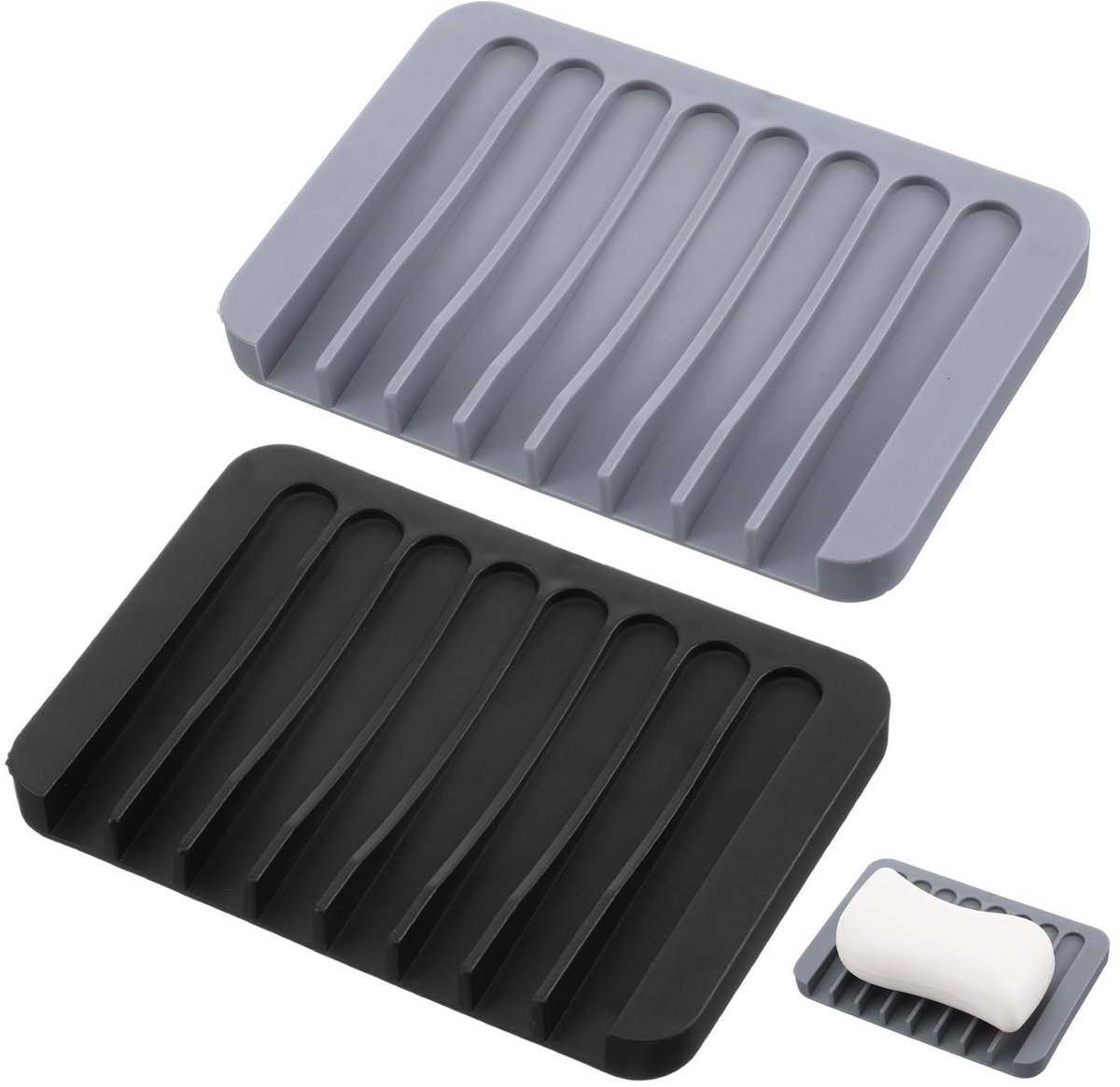 Solidchoice - Set van 2 Silicone Zeepdish voor Badkamer en Keuken