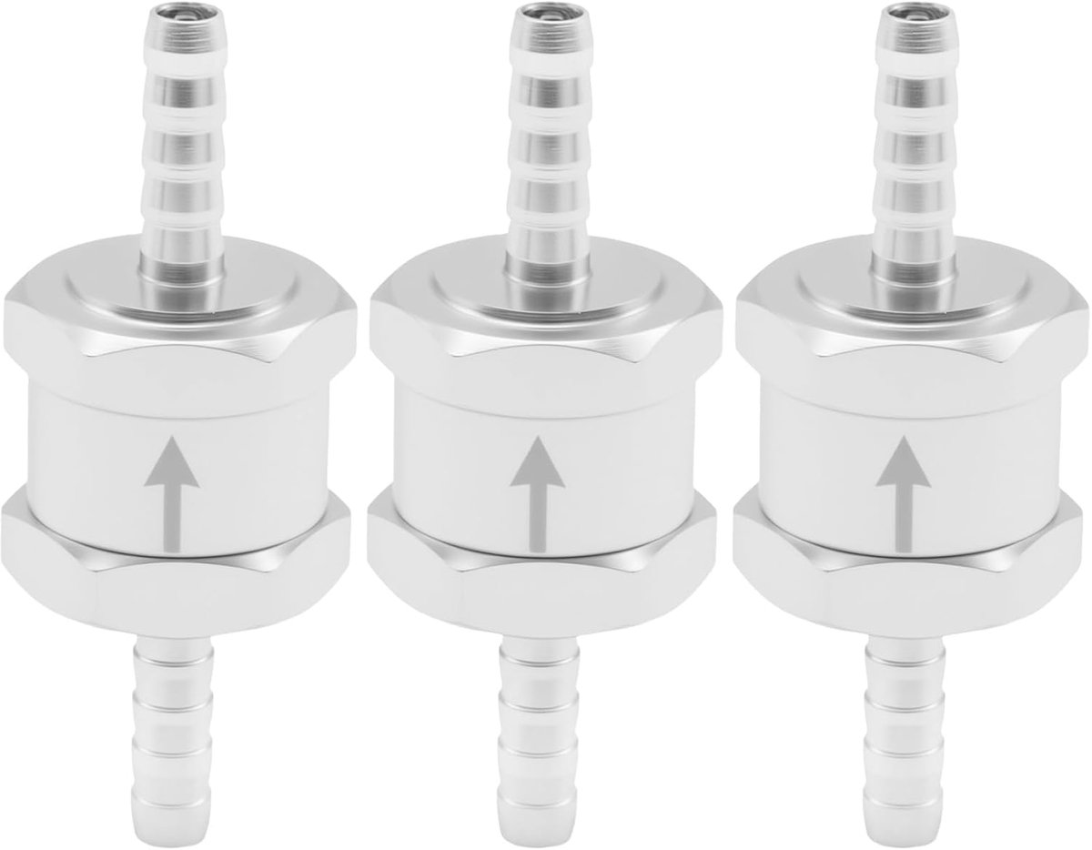Brandstof terugslagklep 6 mm - Aluminiumlegering - Inclusief 6 veerklemmen - Voorkomt terugstroming - ShopVlot
