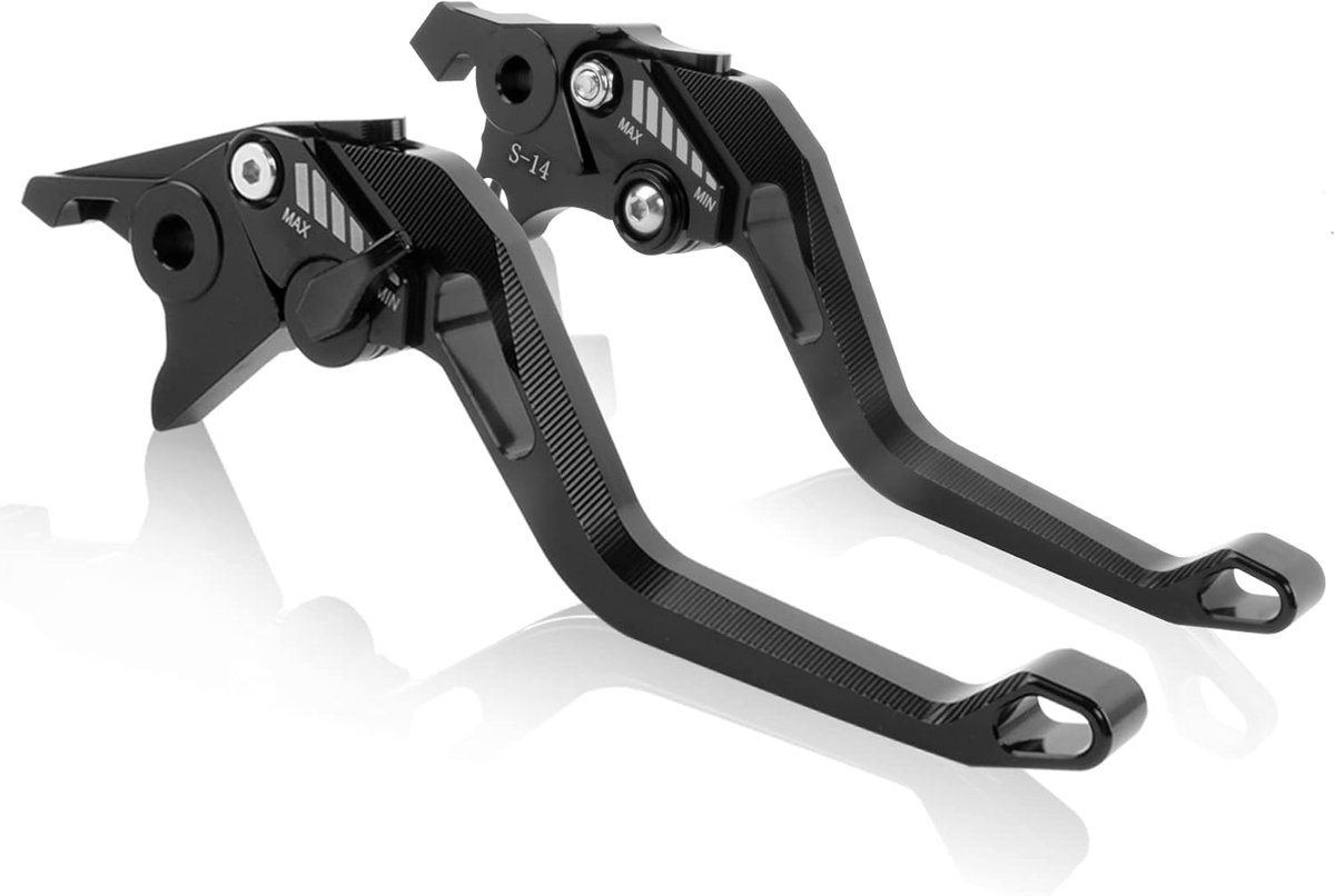 SnelShoppen - Motorremhevel en Koppelinghevel Set - 1 Paar - 147mm - Zwart - Hoogwaardige Aluminium - Geschikt voor Bandit 650 2007-2010