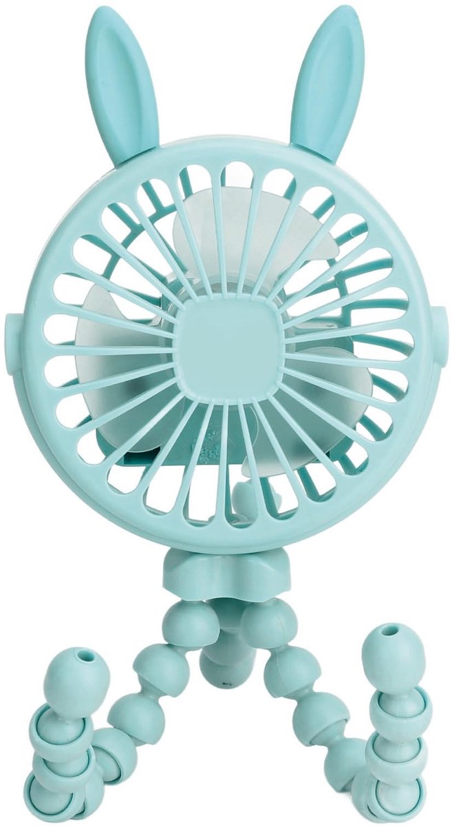 Solidchoice - Draagbare Mini Fan met Clip en LED Nachtlampje voor Camping