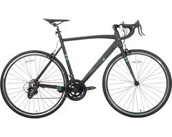 Racefiets – Voor heren, racegebruik – Aluminium frame, Shimano 14 versnellingen – Zwart, maat L (59 cm)