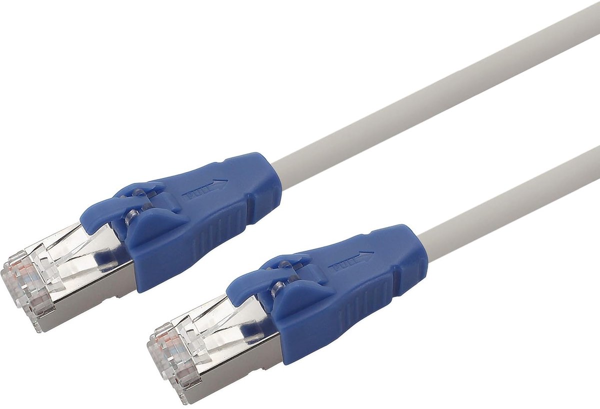 Cable Patch cable CAT 6a easy pull grey - 1 piece - 0.5 m - ShopVlot