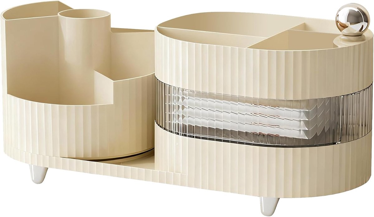 Makeup Organizer Rotatable 2-in-1, Swivel Tray, Tre a Strato - ShopVlot
