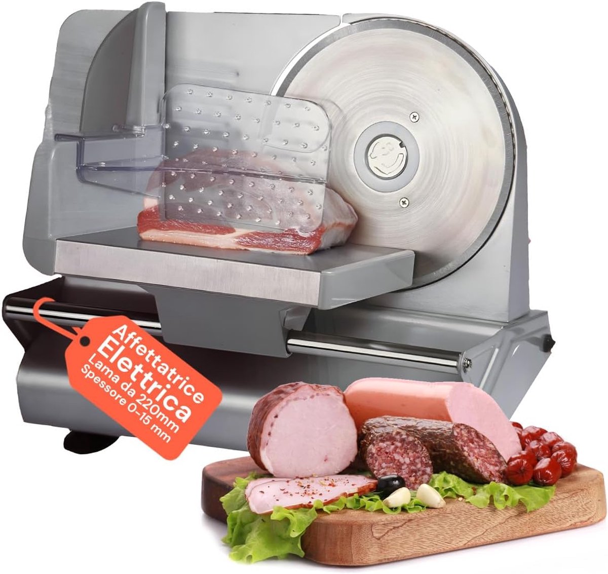 Avilia Electric All-Purpose Cutter for Home with 220 mm Blade, 150 W, Professional All-Purpose Cutter with Non-Slip - ShopVlot