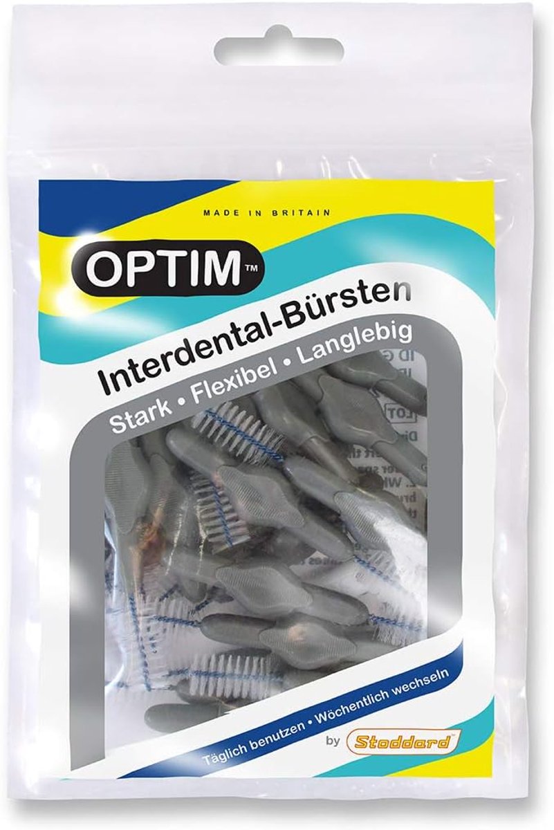 OPTIM Interdental Brushes Pack of 16, Grey 1.3mm Size 7 - ShopVlot