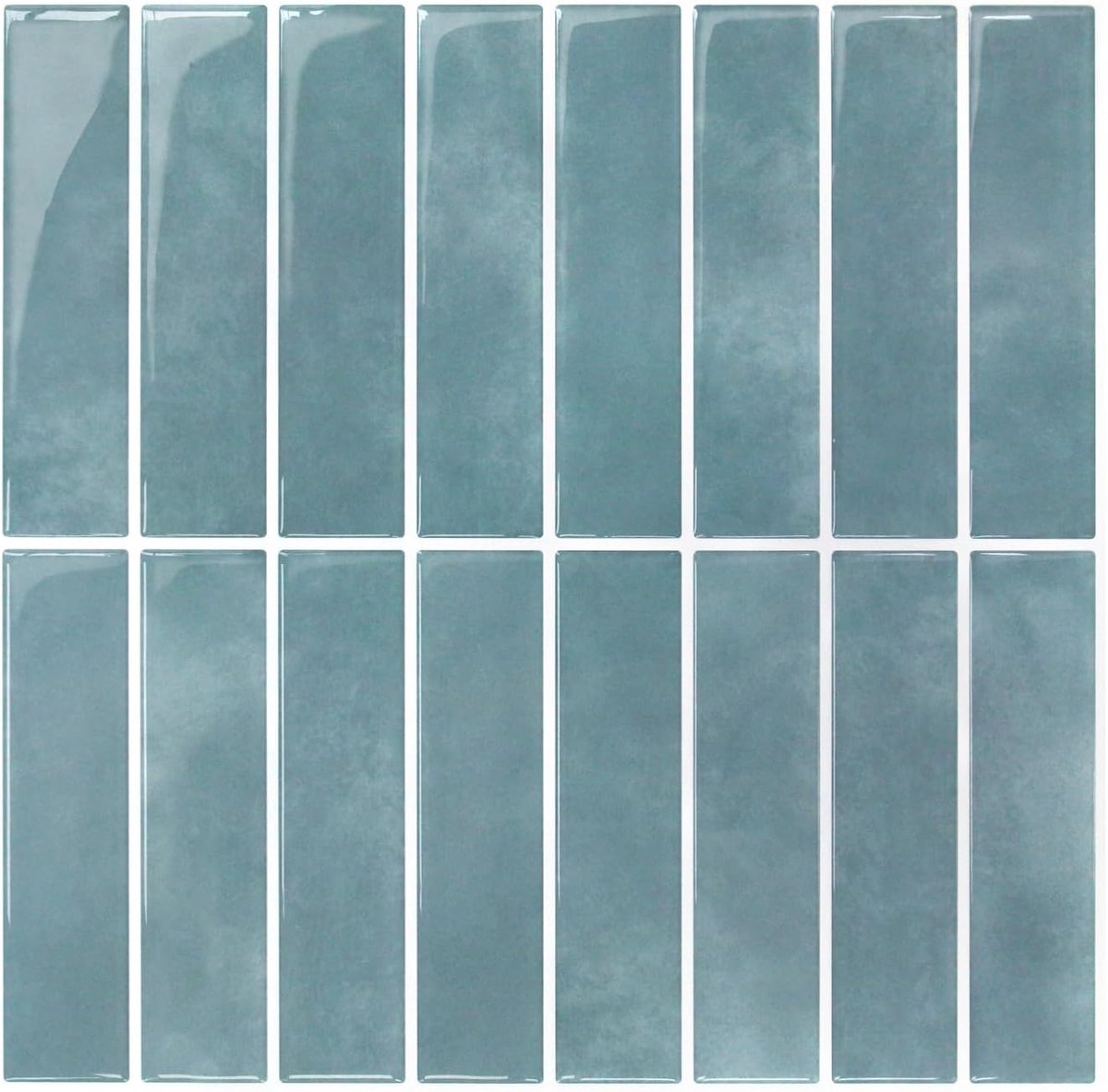 COMSTICKC Self Adhesive Splash Guard For Kitchen Blue Vintage, 10 Pieces, Self Adhesive Wall Tiles For Bathroom, 3D - ShopVlot
