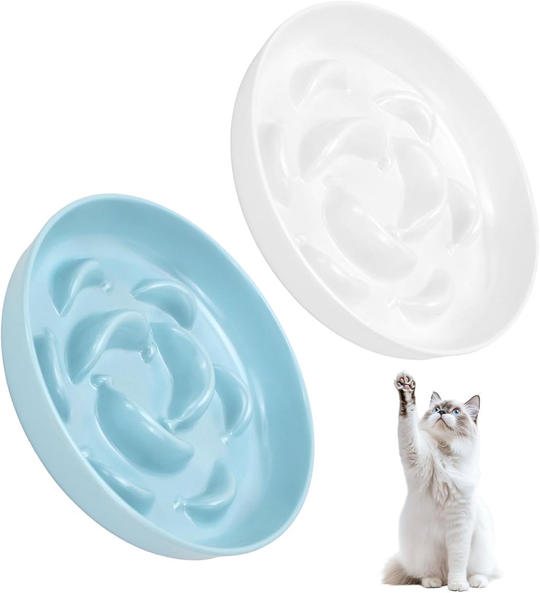 Cat Litter Bowl, Cat Litter Bowl, Slow Cat Bowl, Easy to Clean, Anti Slow Bowl for Cats and Small Dogs - ShopVlot