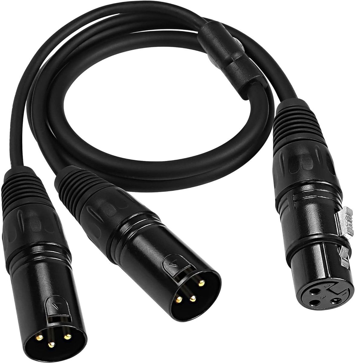 MEIRIYFA XLR Splitter Cable 1 Female To 2 Male Microphone Cable, 3 Pin To Dual Patch Symmetric Y Microphone Audio - ShopVlot