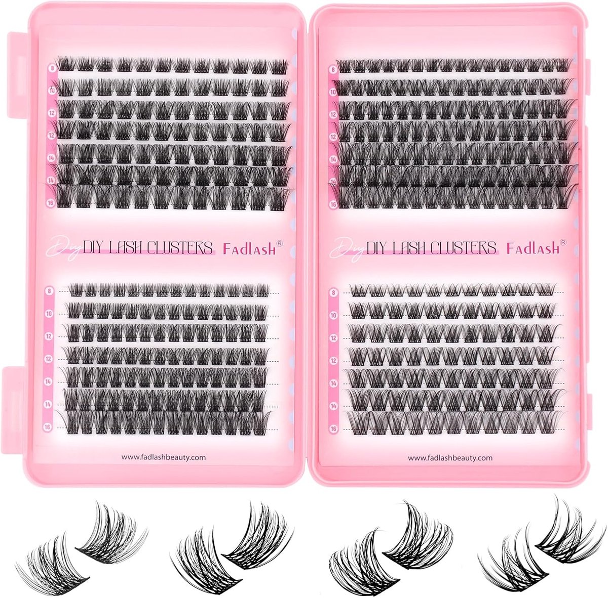 FADLASH False Eyelash Clusters – Natural D-Curl Eyelash Clusters Easy To Apply Under Eyelashes Lightweight Volume DIY - ShopVlot