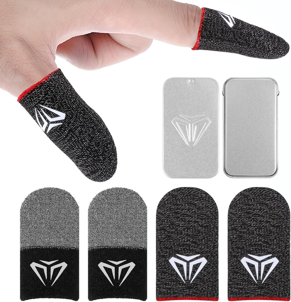 Sibba 4 Pcs Mobile Gaming Finger Covers, Ultra-Thin Carbon Fiber Thumb Covers for Mobile Games, Anti-Sweat and - ShopVlot
