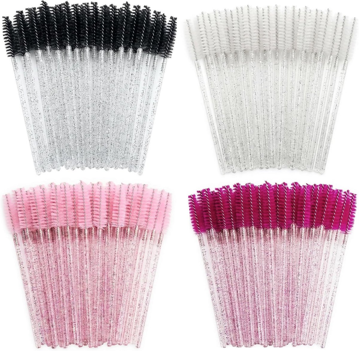 200 stuks wimperborstels, wegwerp wimperborstels, wenkbrauwborstel, wimperborstel - ShopVlot