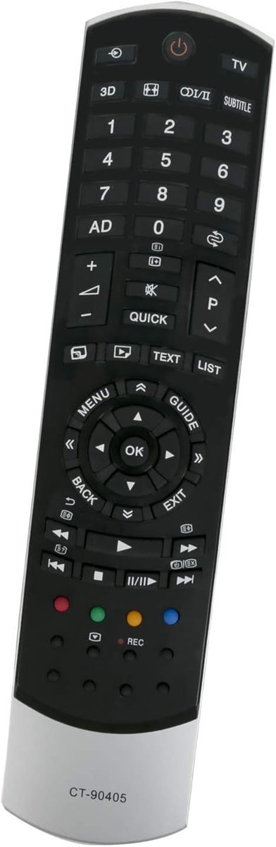 ALLIMITY CT-90405 Afstandsbediening Vervangen Fit voor Toshiba FHD TV 47YL985G 46TL933G 32TL933 32UL975G 47VL963G - ShopVlot