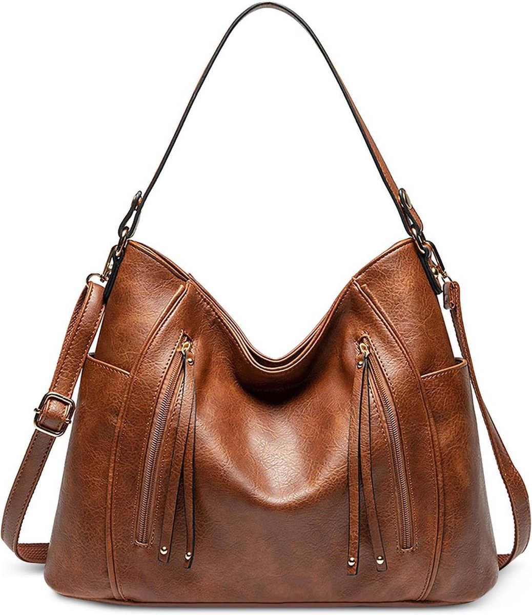 Women Handbags Top Handle Bag Large Vintage Shoulder Bags Tote Fashion Crossbody Shoulder Bags for Ladies Soft PU - ShopVlot