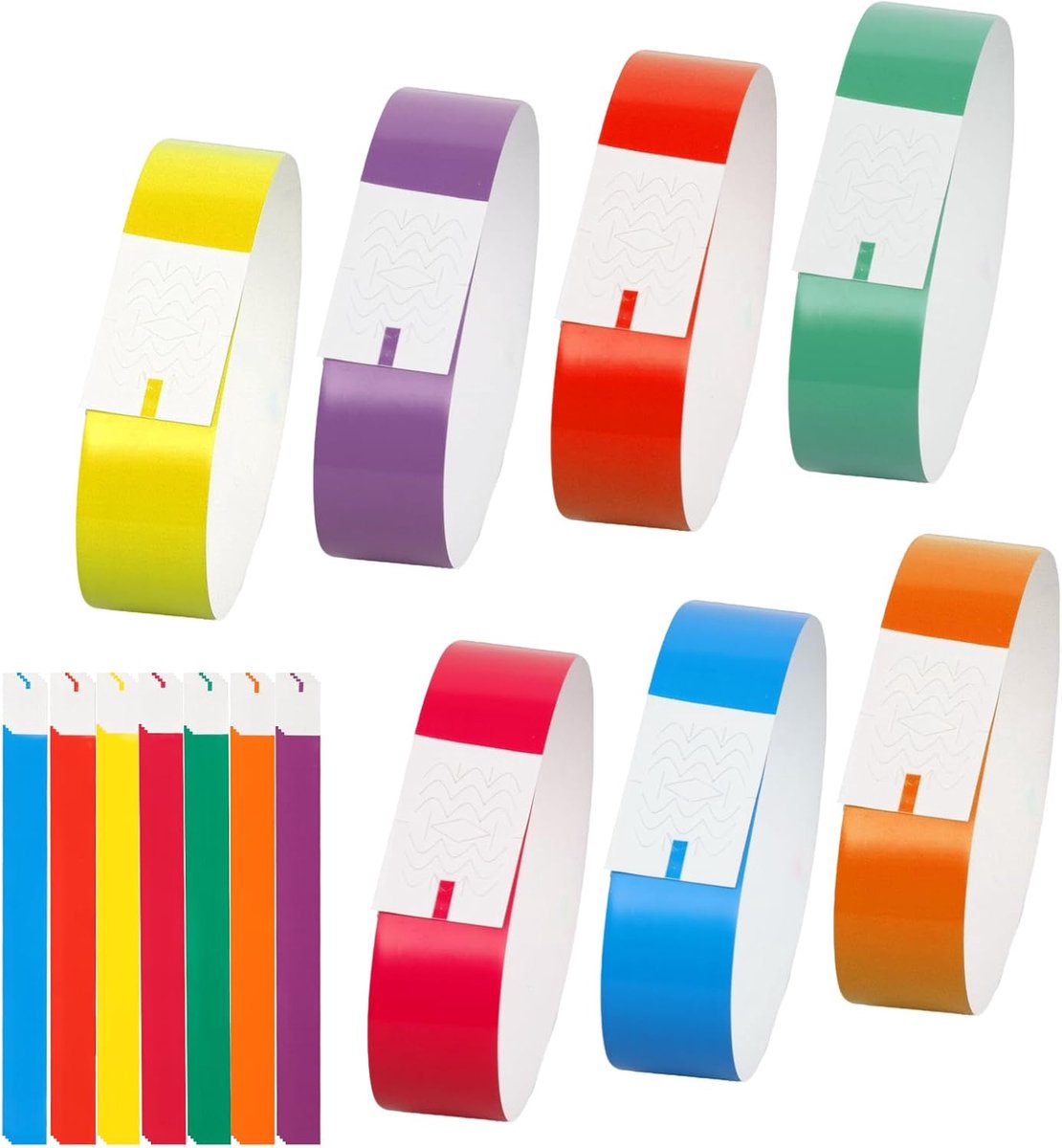Waterdichte toegangsbanden 150 stuks - 19 × 250 mm - papier - ideaal voor evenementen - ShopVlot