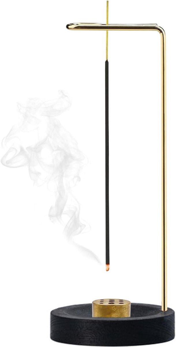 2-in-1 Incense Stick Holder Wooden Base Modern Design 9-Hole Incense Burner and Incense Sticks Holder for Yoga - ShopVlot