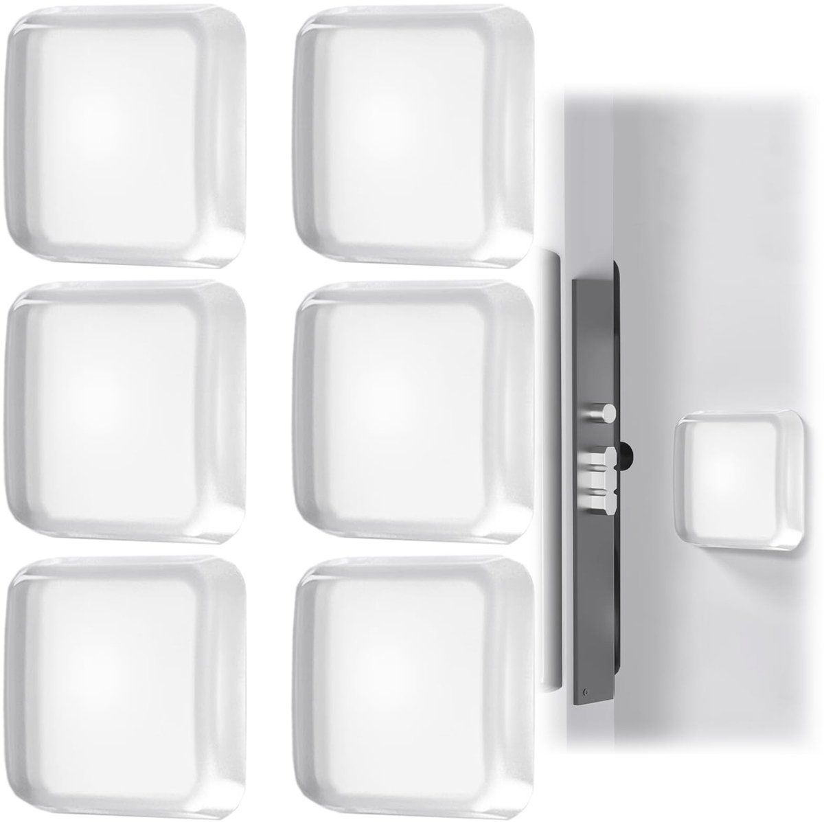 Solidchoice - Set van 6 Herbruikbare Deurstoppers van Siliconen