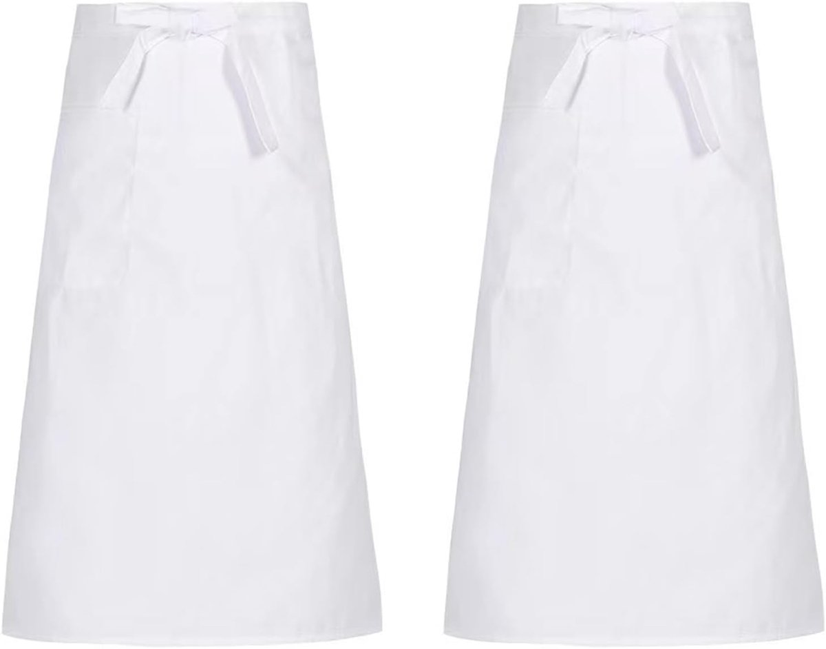 Waiter schort 2-delig - lang schort met zak - professioneel ontwerp - ideaal voor restaurants - ShopVlot