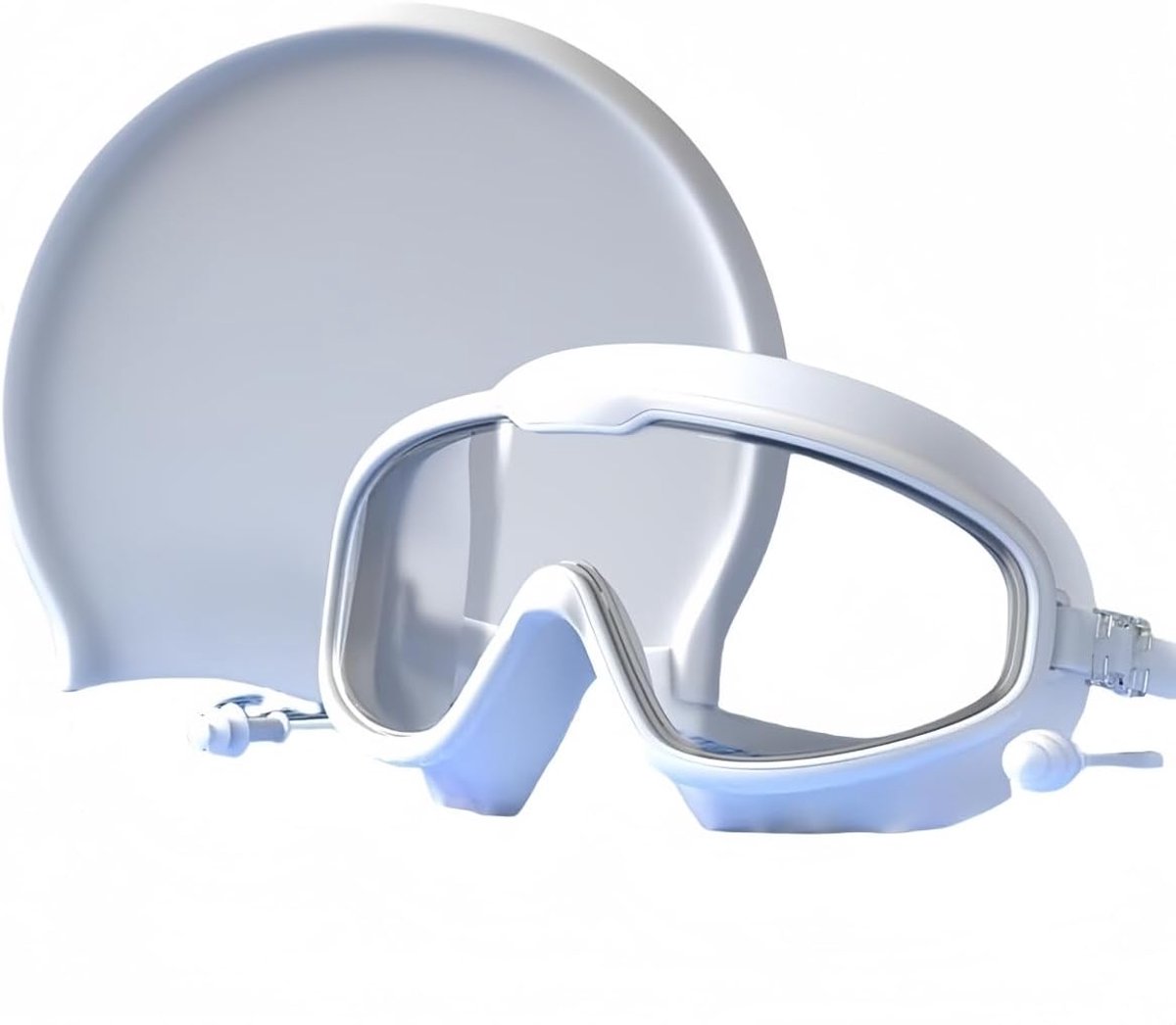 Zwembril met sterkte (-7.0 tot 0) - Antisfog en zacht silicone - Inclusief zwemmuts, doos - Ideaal voor zwemmen - ShopVlot