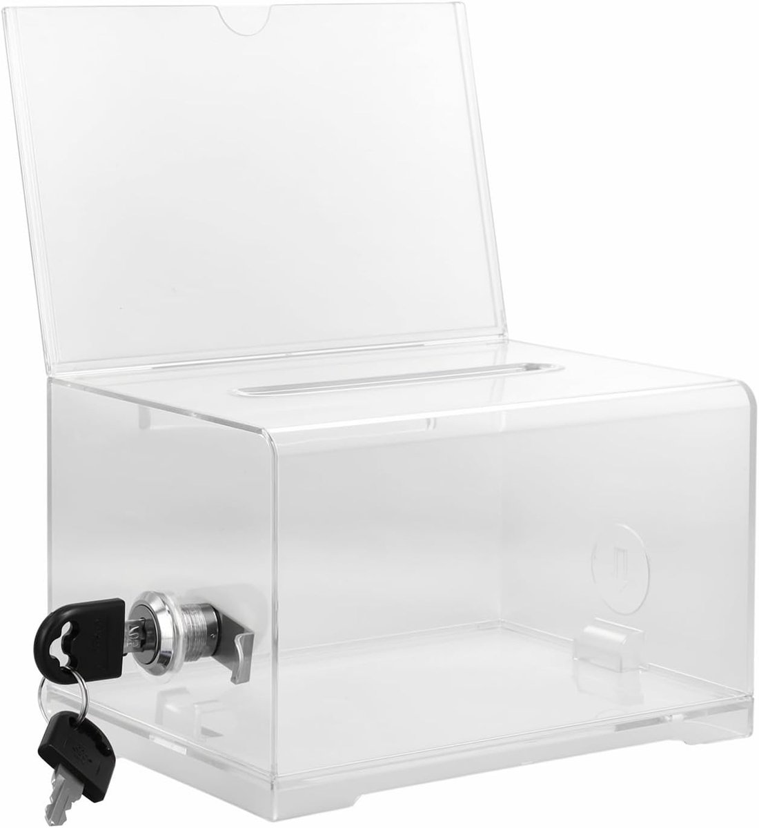 Acryl Donatiebox - Transparante Urn - Met Sleutel - Perfect voor Evenementen - ShopVlot