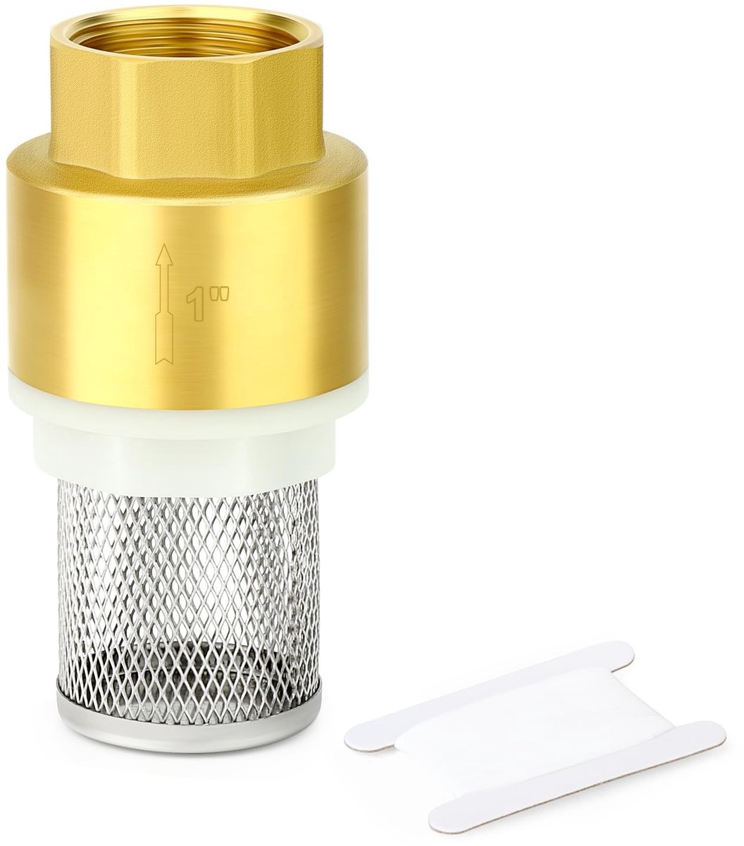 Solidchoice - Messing Voetklep met Filter voor Waterpompen en Irrigatie