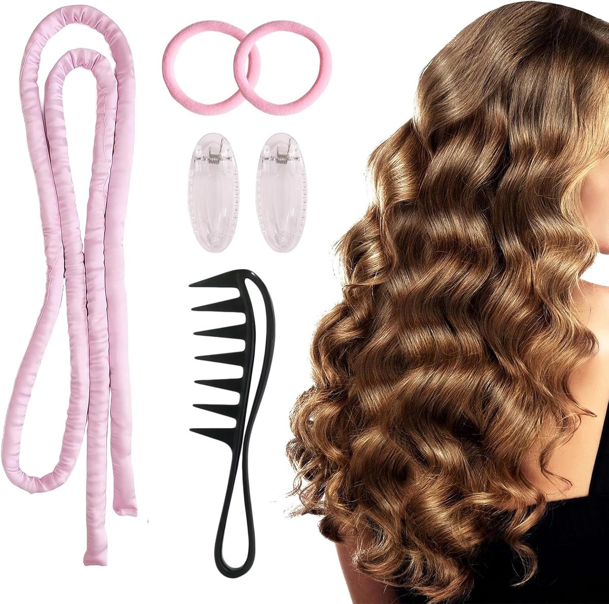 Krullen Tape Set - Heat Free Krullen - Nachtruiven - Beschermt Haar tegen Schade - ShopVlot