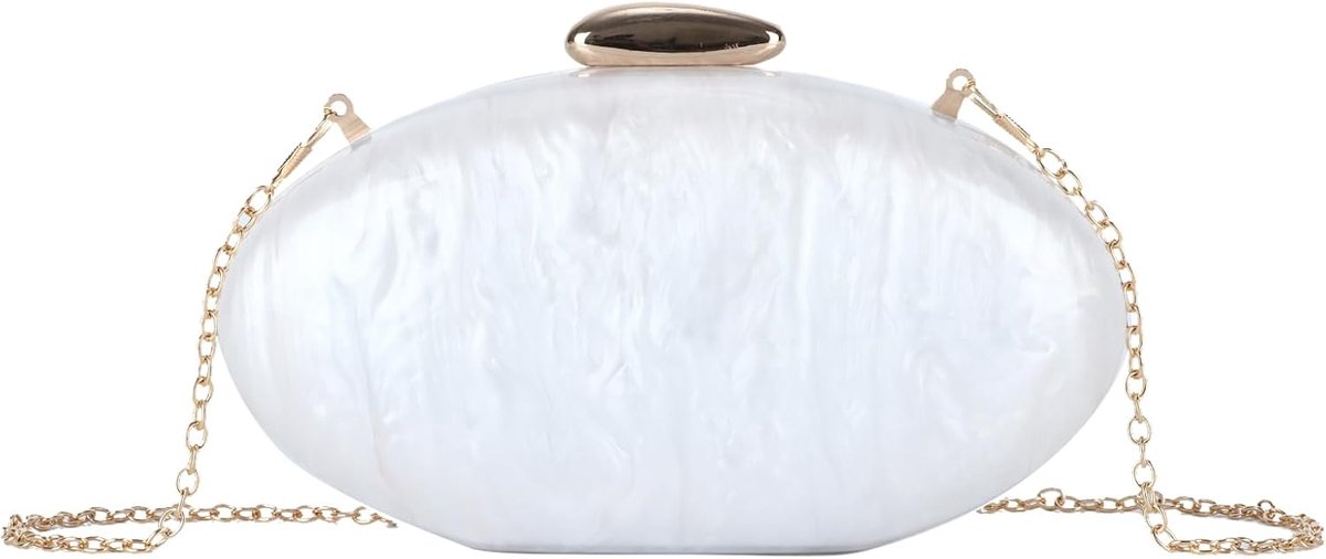 Clutch handtas klein - acryl - elegant - perfect voor bruiloften - ShopVlot