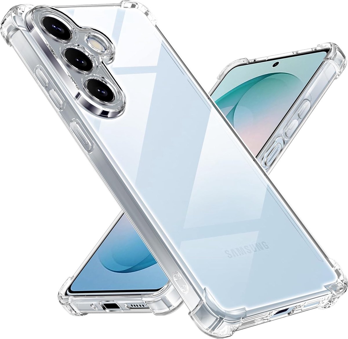 Tentoki 1 beschermhoes voor Samsung Galaxy S26, geïntegreerd luchtkussen] TPU-beschermhoes, schokbestendig, ultradun - ShopVlot