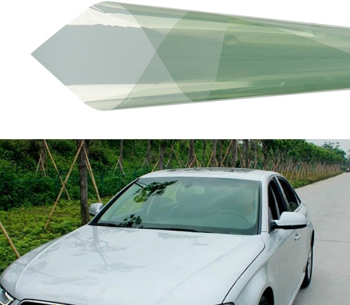 80% VLT Tinted Film Car Light Green Tinted Film Car Window Film Car Window Film (100 x 152 cm) - ShopVlot